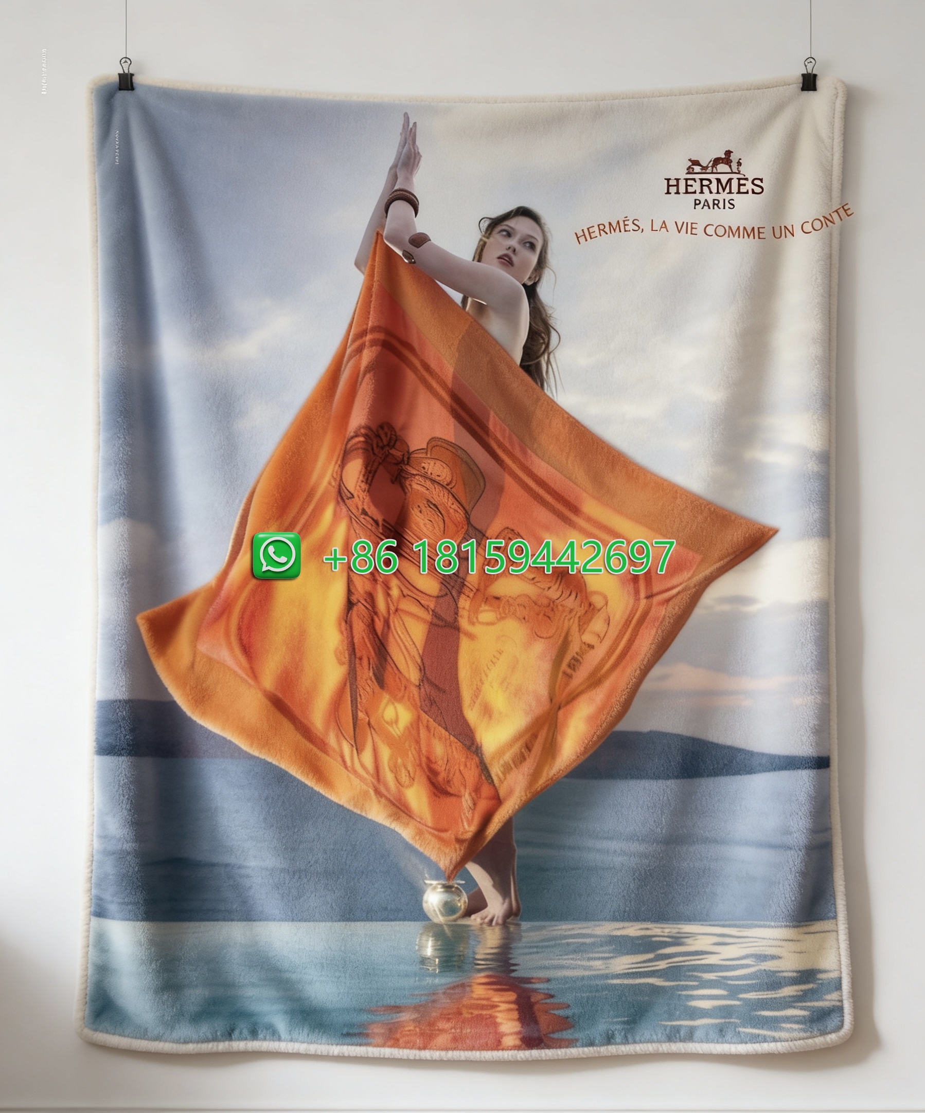 Hermes Throw Blankets